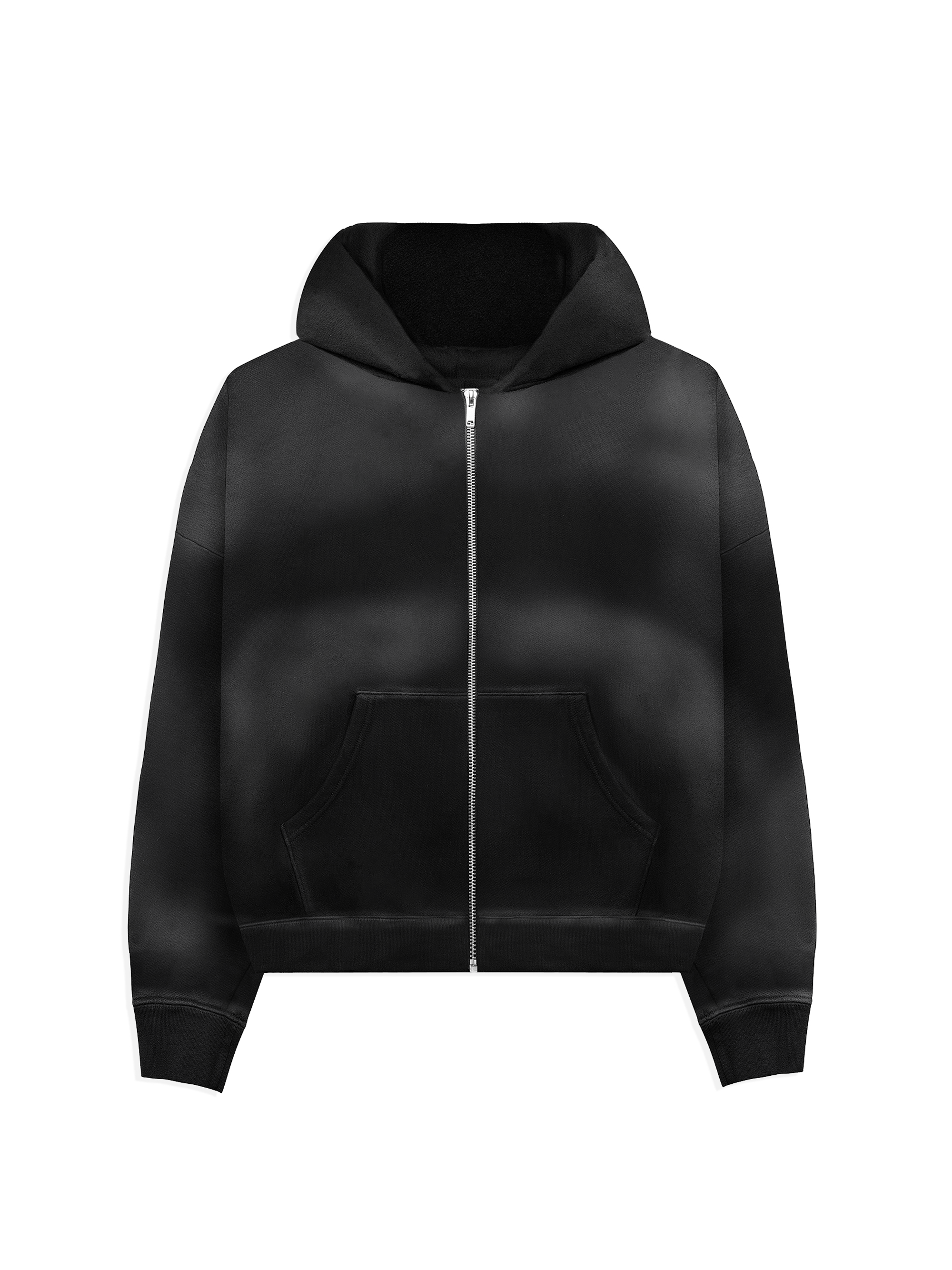 BLACK POTASSIUM ZIPPER HOODIE